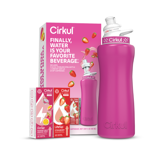 32oz. Hot Pink Stainless Steel Bottle Starter Kit - Ready Routine
