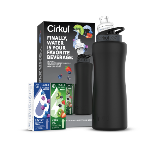 32oz. Matte Black Stainless Steel Bottle Starter Kit - Simple Edit